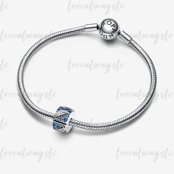 Pandora Curved Feather & Pavé Clip Charm - Picture 3 of 5